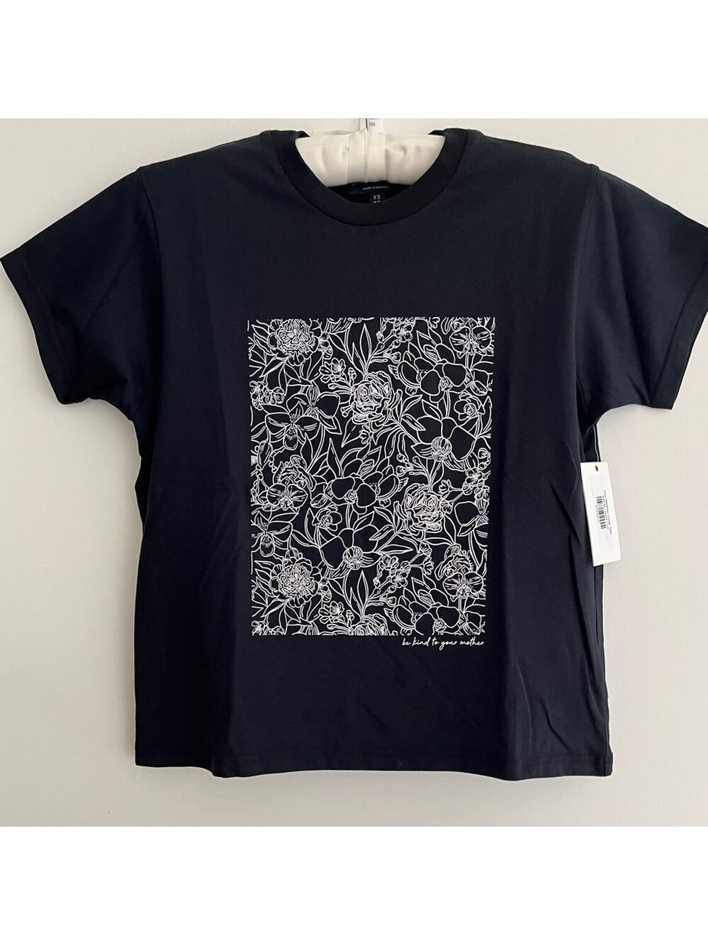 SOPHIE GRACE "Mother Love" Boxy T-Shirt Limited Edition Black White Artsy NWT